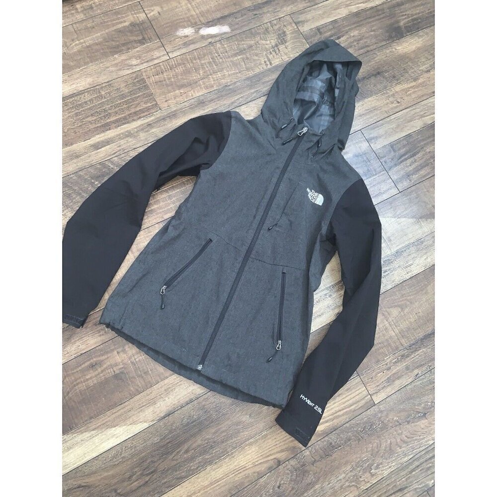 North face jacket xs hyvent black gray 200$